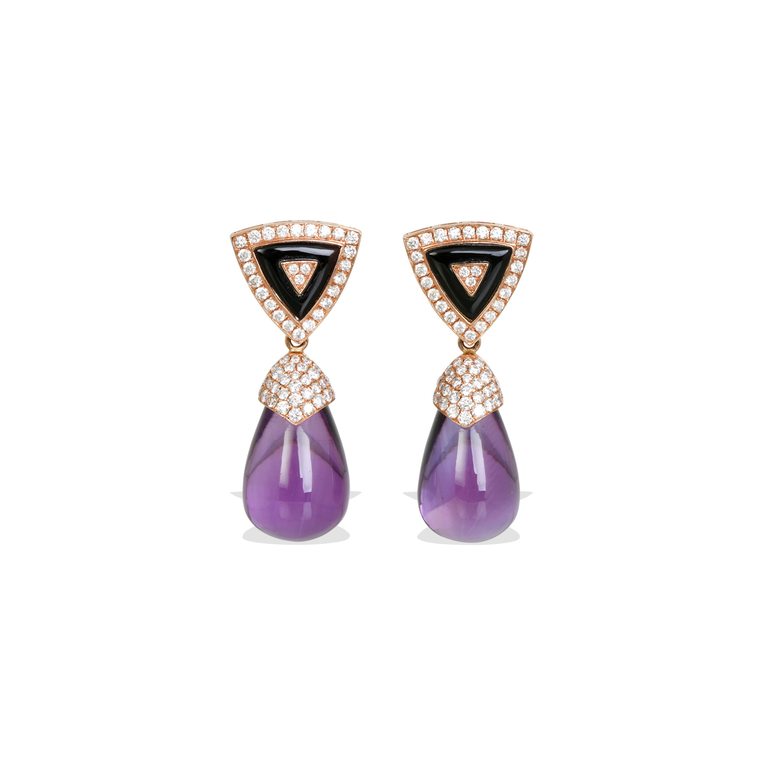 Sui Amethyst & Black Onyx Earrings