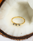 Indigo Tanzanite Gold Plated Silver 925 Ring