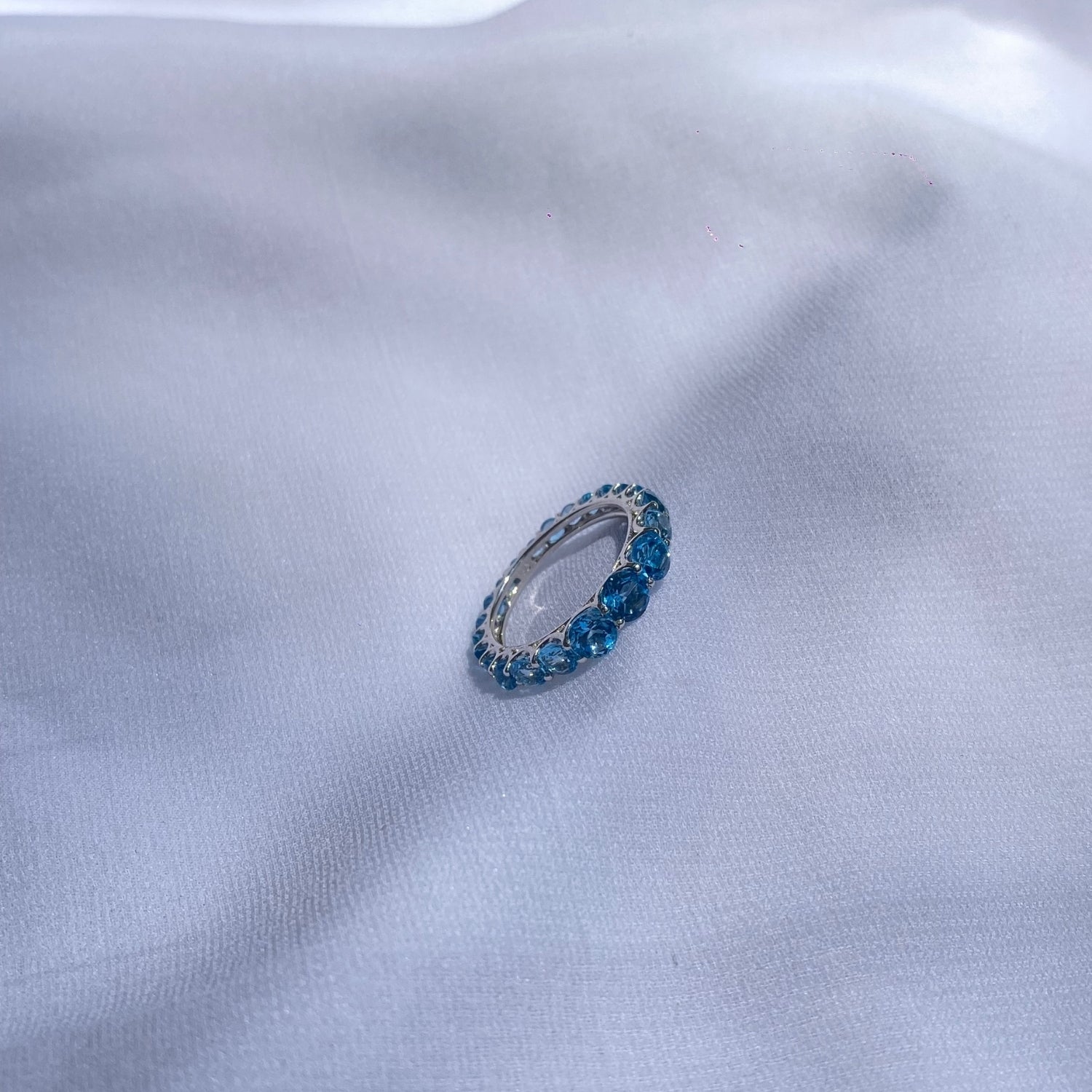 Blue Topaz 18K White Gold Ring