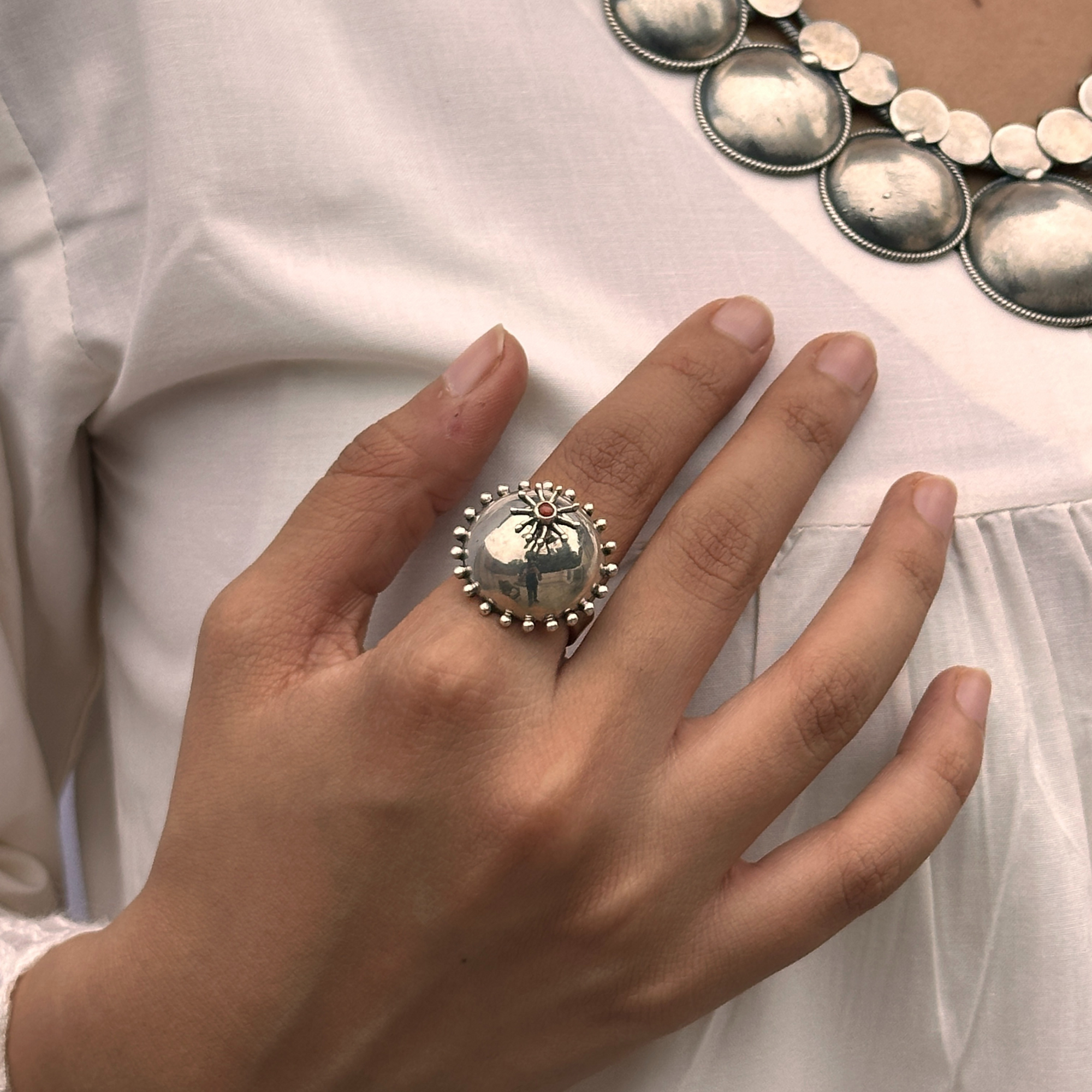 Sitara Traditional Designer Silver 925 Ring