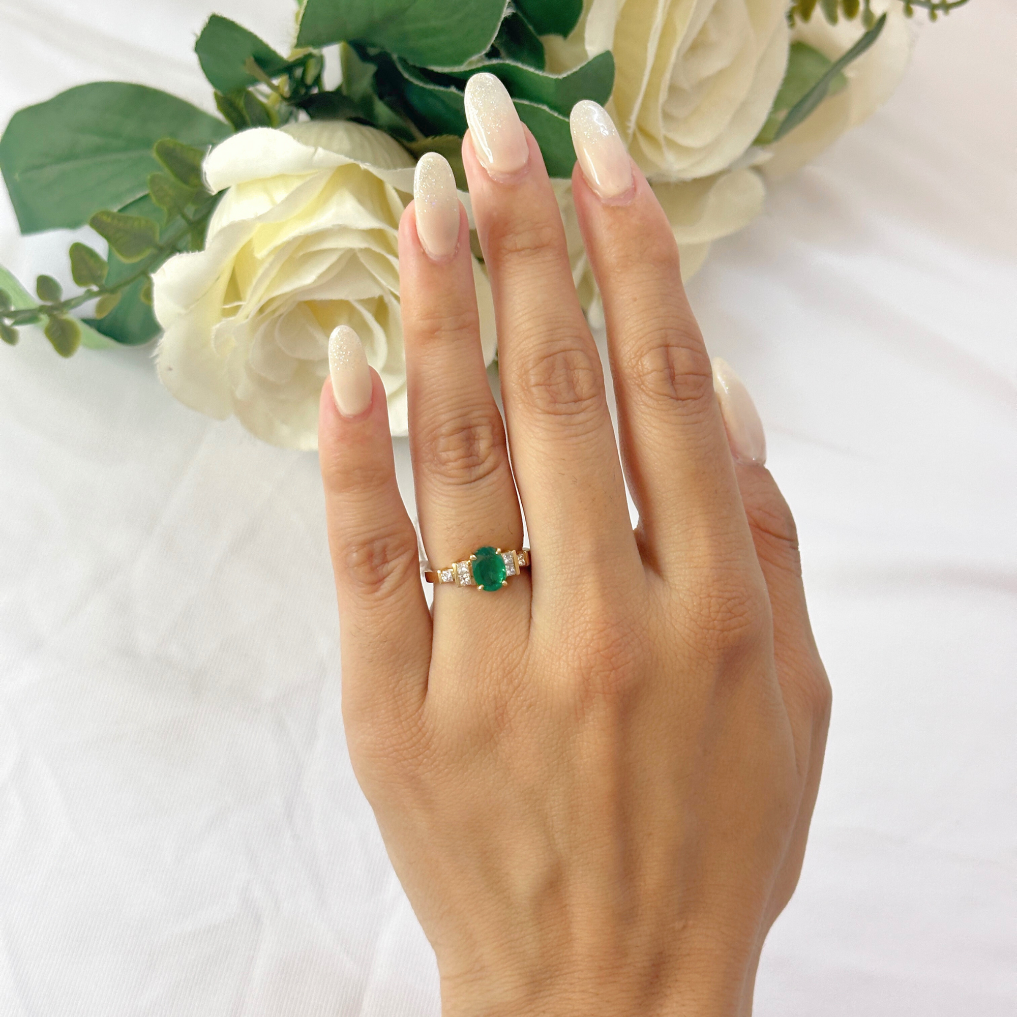Art Deco Emerald & Diamond Ring