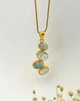 Moana Aquamarine 18k Gold Plated Silver 925 Pendant