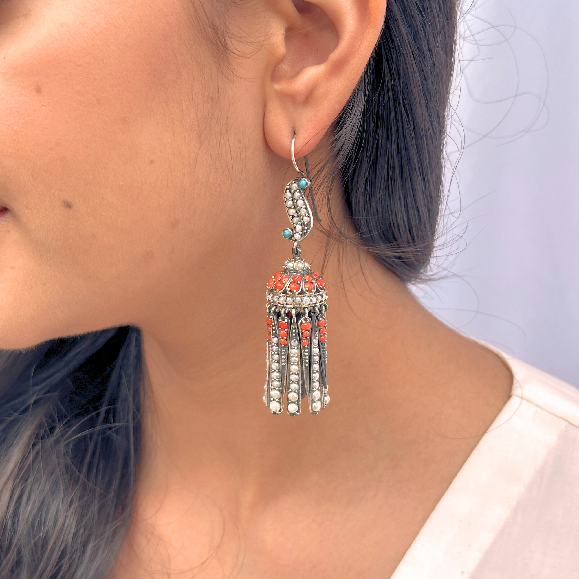 Dhanvin Traditional Silver 925 Earrings