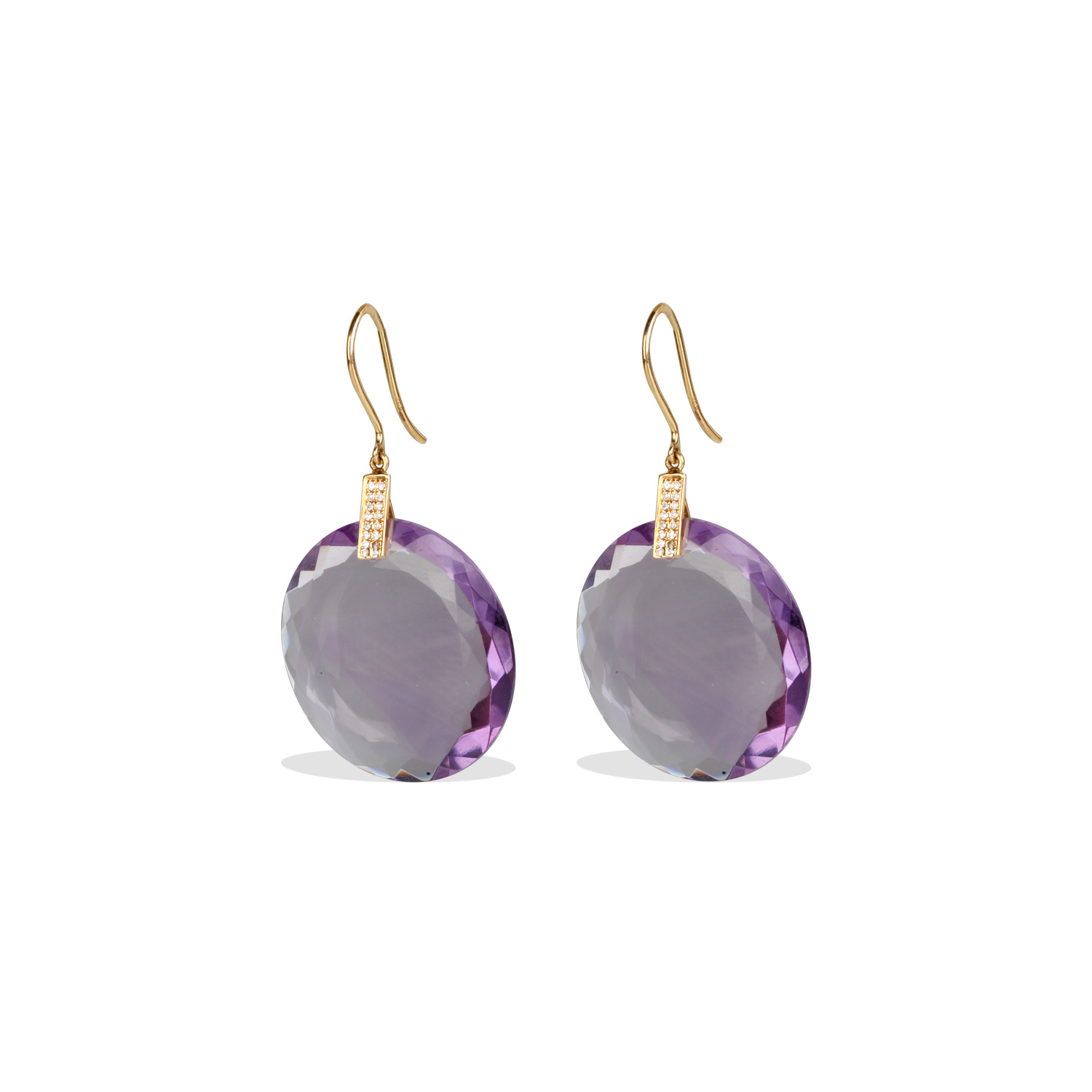 Ena Amethyst & Diamond Earrings