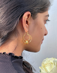 Sam Gold Plated Silver 925 Hoop Earrings