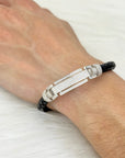 Bron Men's Zircon Silver 925 Bracelet
