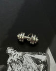 Dumbbell Silver 925 Men's Pendant