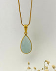 Doris Aquamarine 18k Gold Plated Silver 925 Pendant