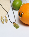 Sreaka Peridot 18K Gold Plated Silver 925 Earrings