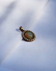 Opal & Pearl Oval 18K Gold Pendant