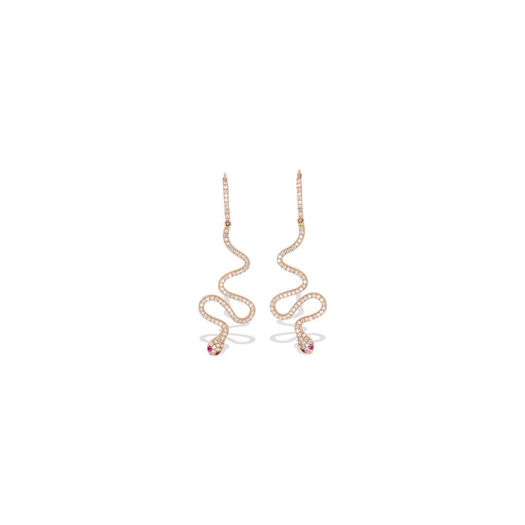 Eunice Ruby & Diamond Earrings