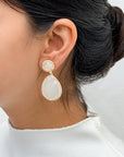 Kahaan Three Color stone Silver 925 Earrings