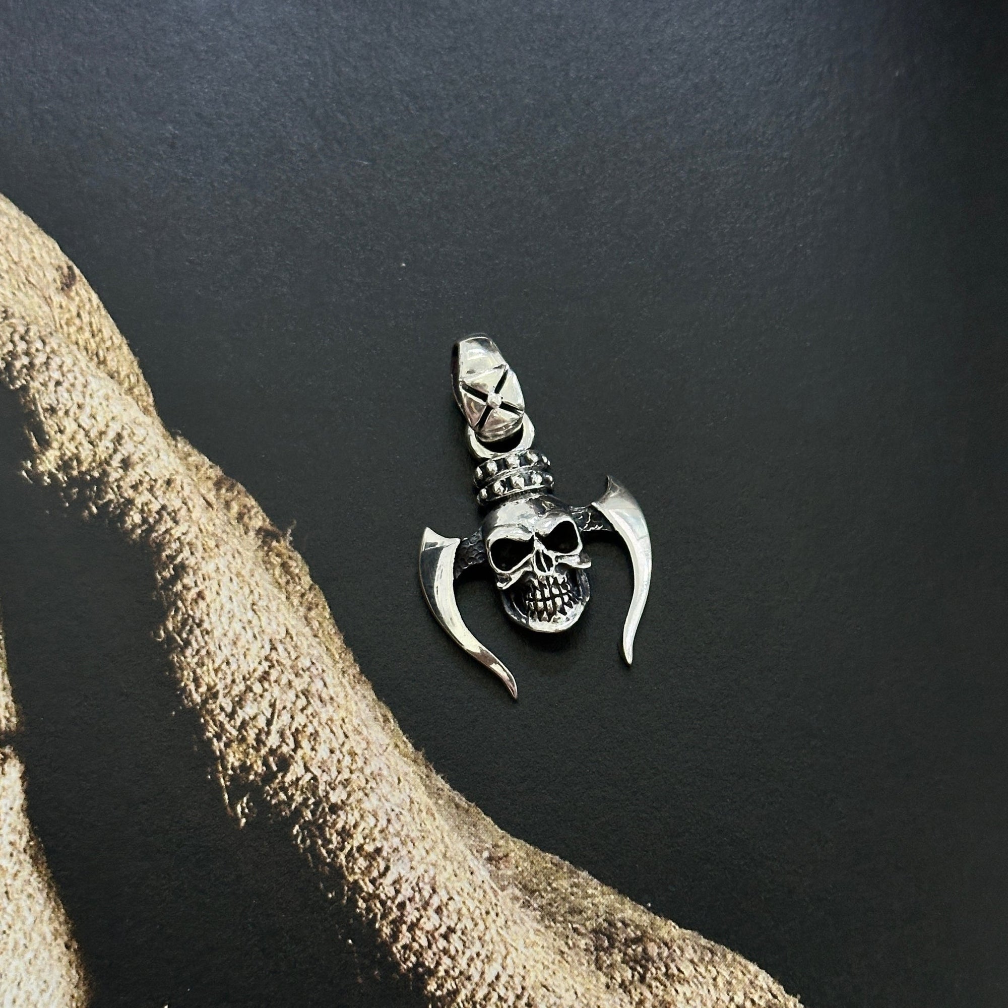 Skull design Silver 925 Men's Pendant