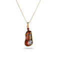 Fire Opal & Ruby 18K Gold Pendant