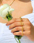 Serp Ruby & Sapphire 18K Gold Plated Silver 925 Love Ring
