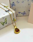 Bronco Beer Quartz 18k Gold Plated Silver 925 Pendant