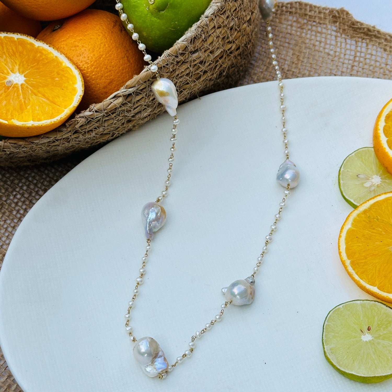 Rosie Pearl 18K Gold Plated Silver 925 Necklace