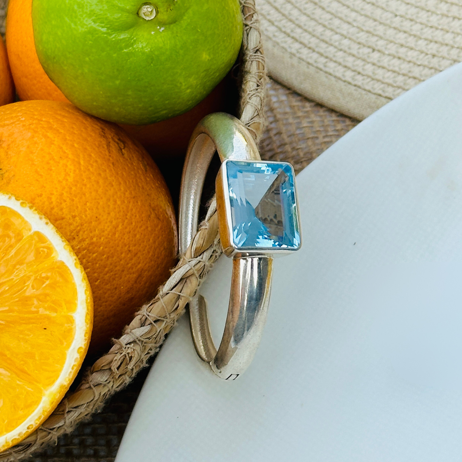 Asher Blue Topaz Silver 925 Bracelet