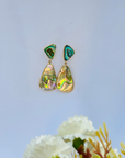 Abalone 18K Gold Earrings