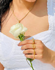 Serp Ruby & Sapphire 18K Gold Plated Silver 925 Love Ring