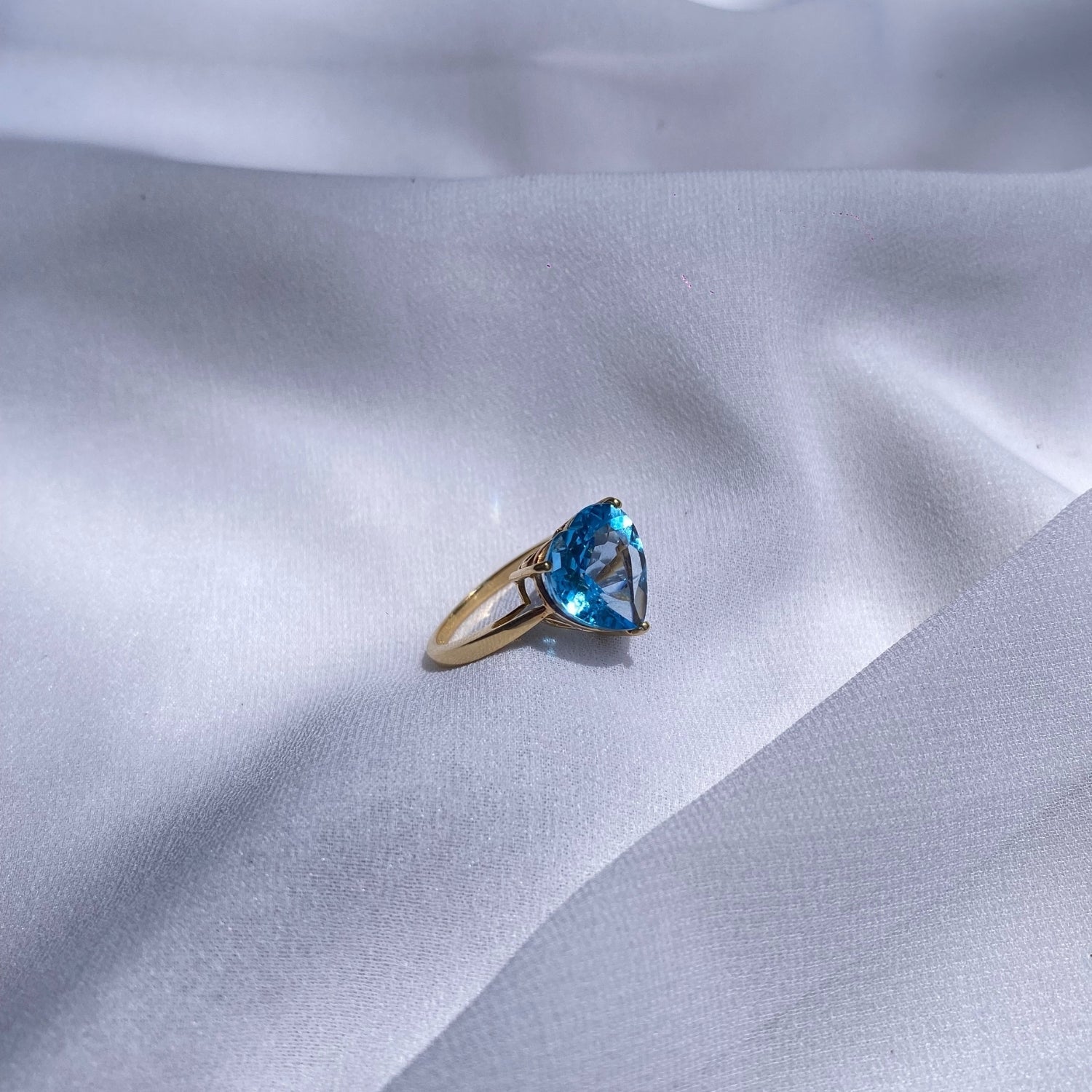Blue Topaz 14K Gold Ring
