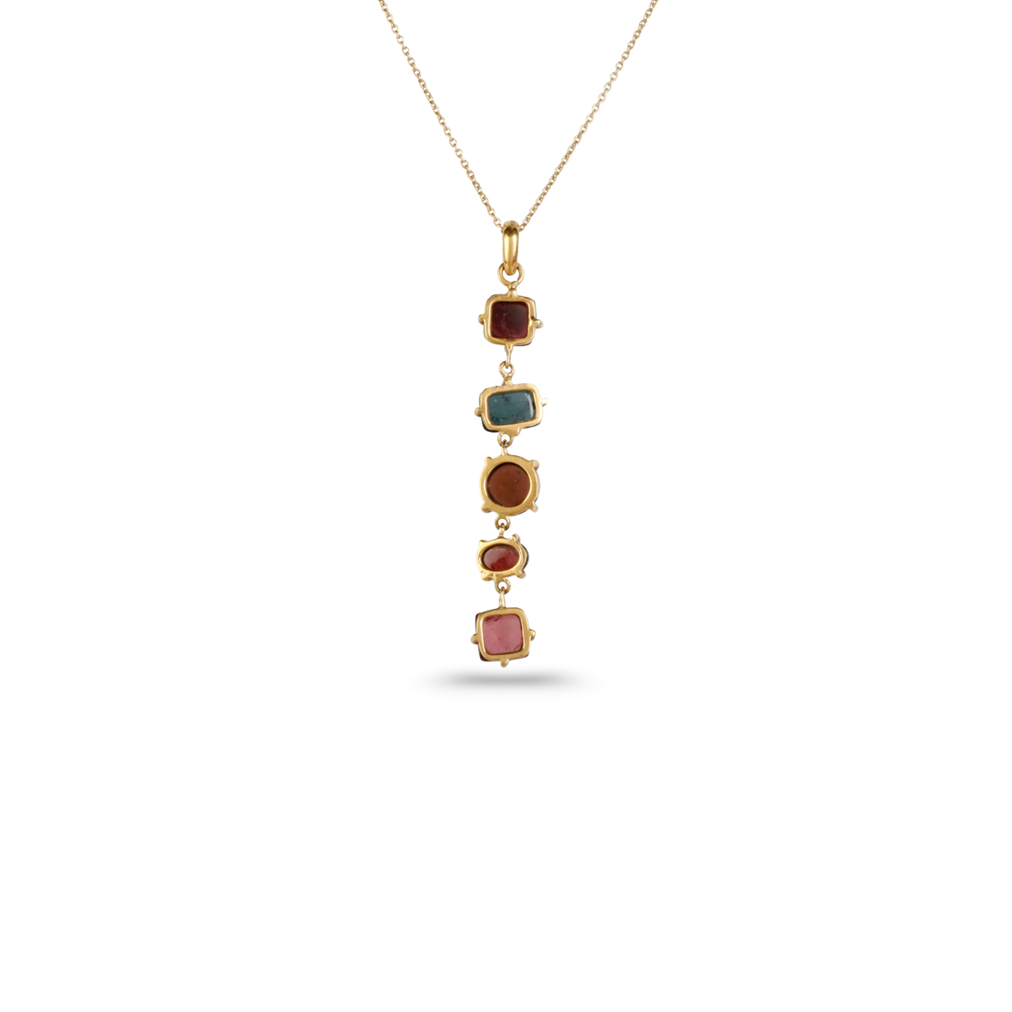 Tourmaline 18K Gold Pendant
