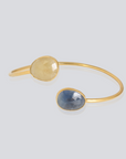 Nina Multi Sapphire Cuff 18K Gold Plated Silver Bracelet
