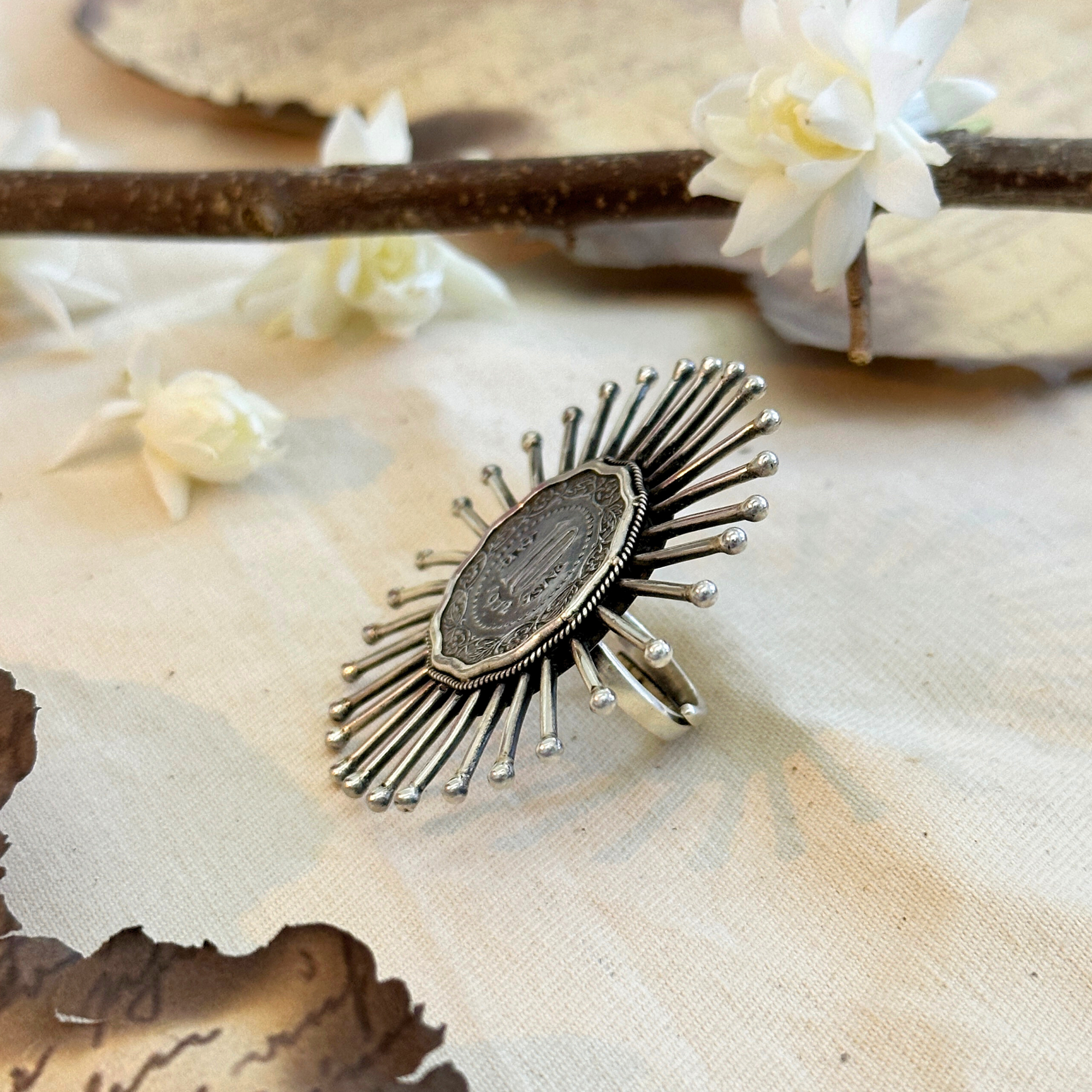 Coin Traditional Designer Silver 925 Ring