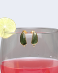Klio Tourmaline & Diamond 18K Gold Plated Silver 925 Earrings