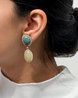 Kavya Emerald & Yellow Sapphire Silver 925 Earrings