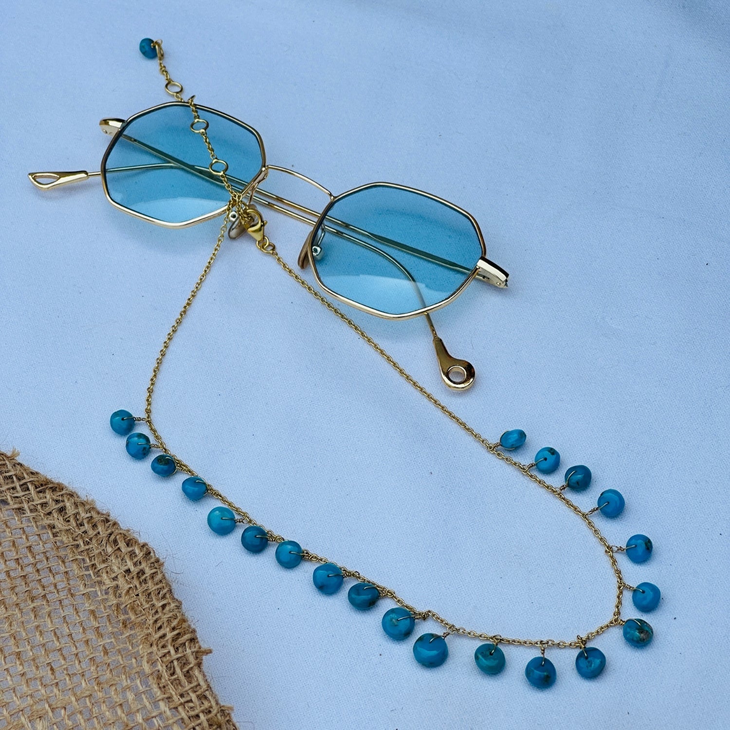 Wategos Turquoise Gold Plated 18K Silver 925 Necklace