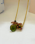 Isla Tourmaline 18k Gold Plated Silver 925 Necklace