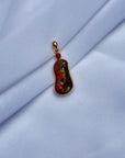 Fire Opal & Ruby 18K Gold Pendant