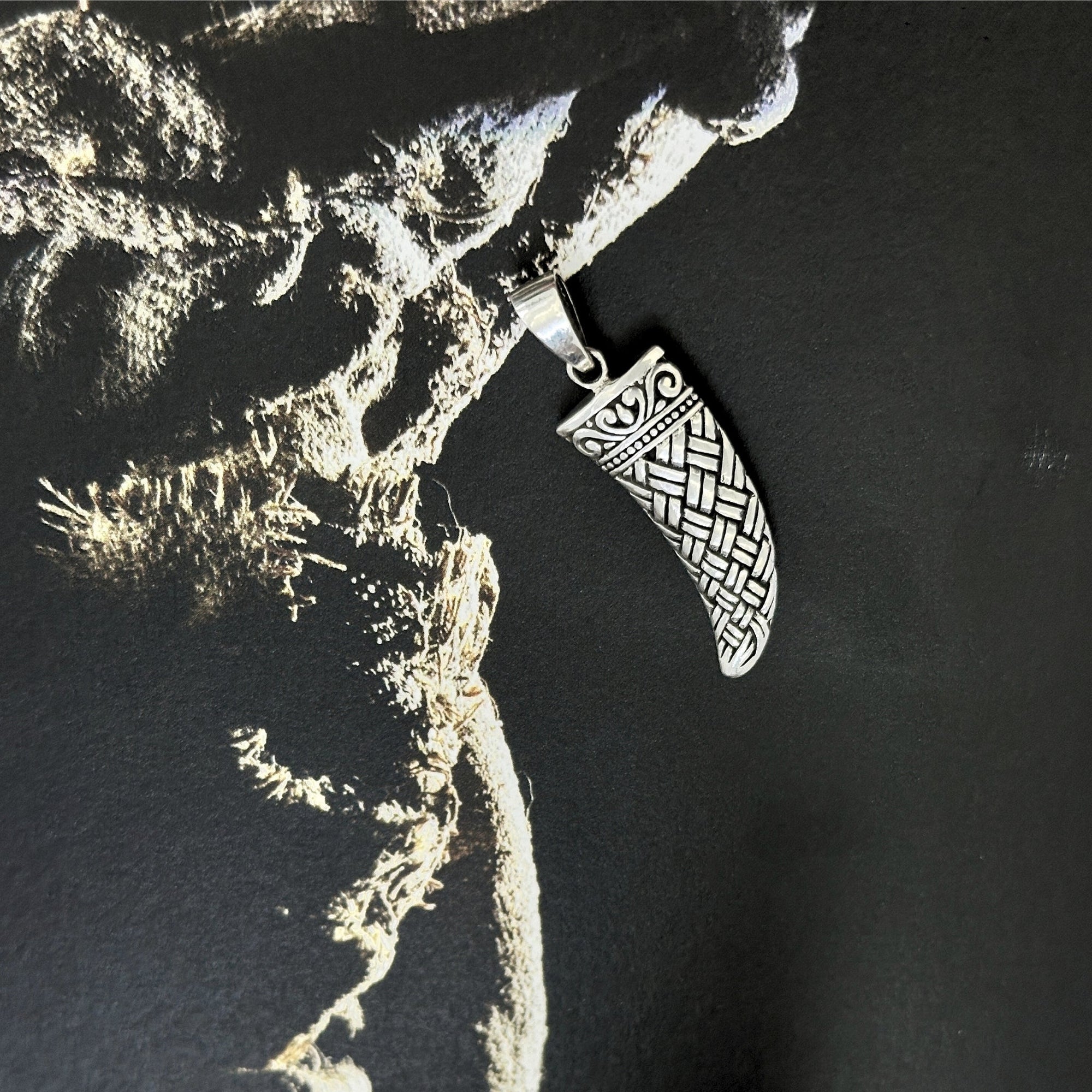 Tooth Design Silver 925 Men's Pendant