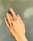 Grey Hues Beads Ring