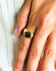 Rhapsody Tourmaline Gold Plated Silver 925 Ring