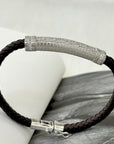Zale Men's Zircon Silver 925 Bracelet