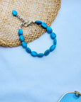 Turquoise Beaded Beach Silver 925 Bracelet