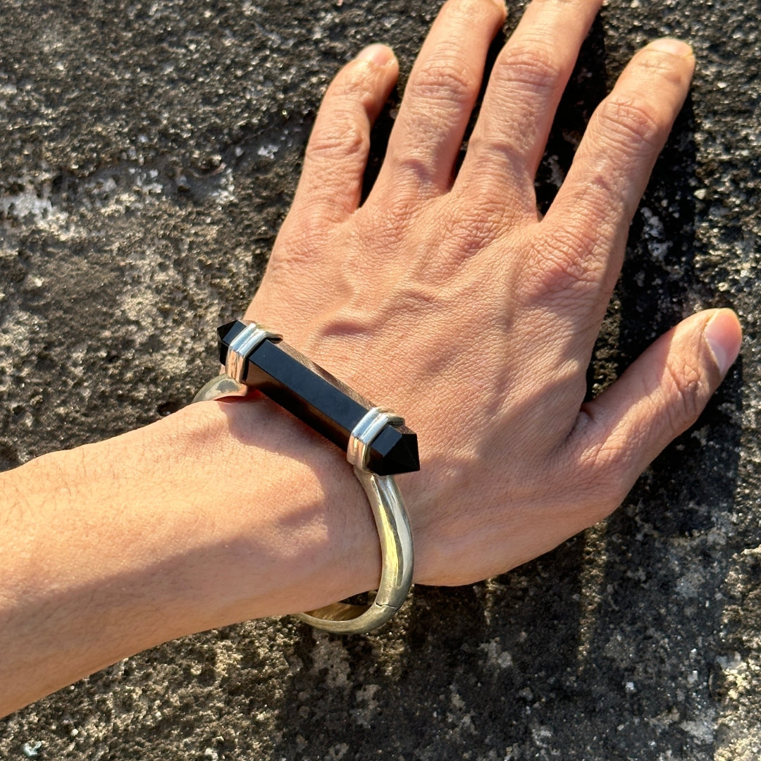 Tristen Black Onyx Silver 925 Men's Bracelet