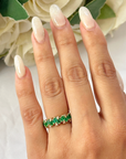 Baguette Emerald & Diamond Ring