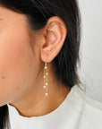 Diamond Drop 18K Gold Earrings