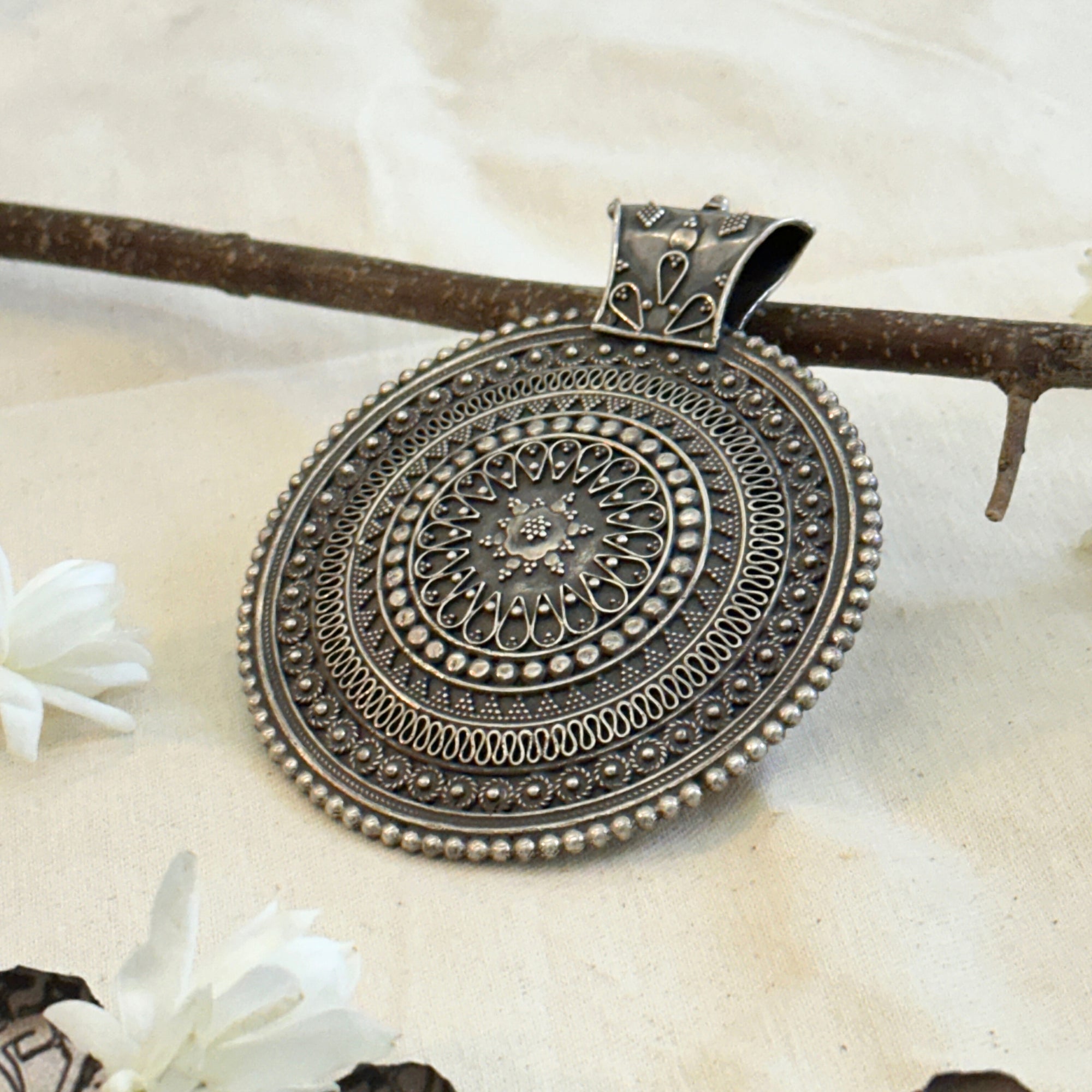Vritta Silver 925 Traditional Pendant