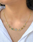 Koov 18K Gold Plated Silver 925 Polki Diamond Necklace