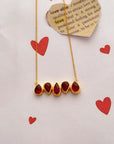 Ren Tourmaline 18K Gold Plated Silver 925 Love Necklace