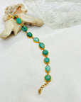 Igor Silver 925 Gold Plated Emerald Bracelet