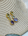 Filiya Colorstone 18k Gold Plated Silver 925 Earrings