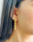 Anchovy Diamond 18K Gold Plated Silver 925 Earrings
