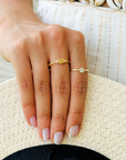 Kooshy Yellow Sapphire and Diamond Gold Plated Silver 925 Ring