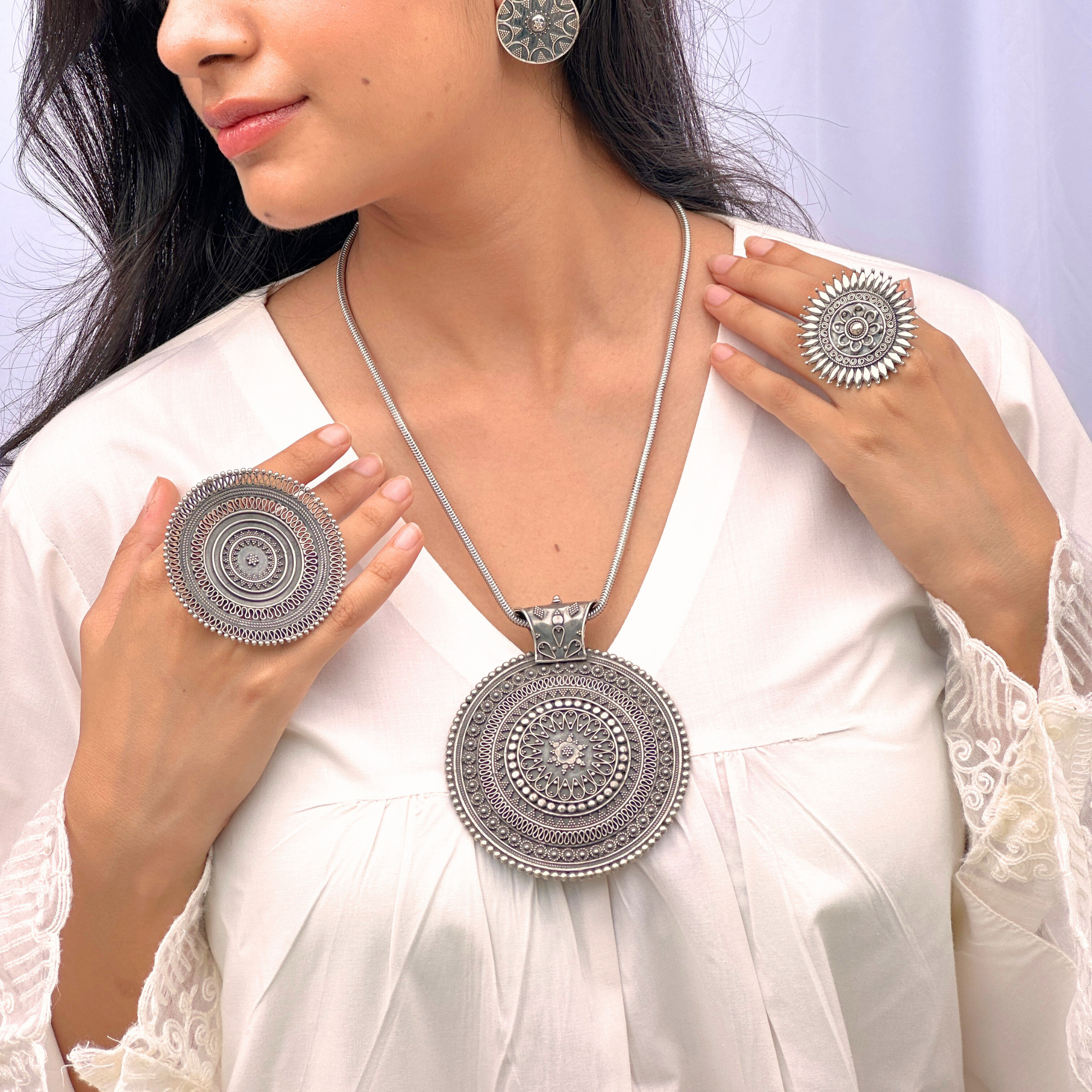 Vritta Silver 925 Traditional Pendant