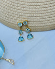 Pina Blue Topaz Silver 925 Earrings